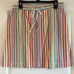 Christopher & Banks Multi-Color Striped A-Line Skirt